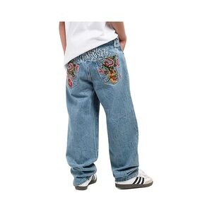 Ninth Hall Men's Ambush Baggy Dragon Pocket Blue Wash Grunge Jeans NWT Size 34